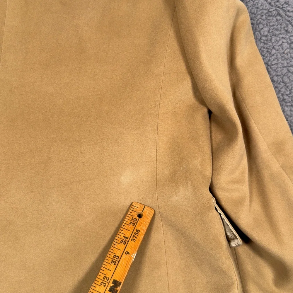 Vintage Chaps Ralph Lauren FeatherSuede Blazer Tan Two Button Sport Coat Mens 44